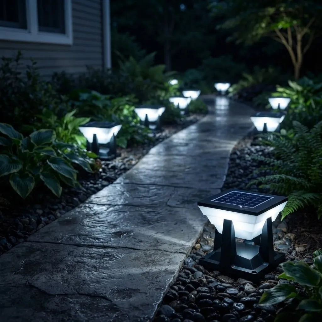 Foco LED solar para exteriores