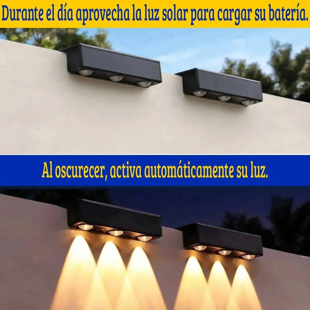 Foco de luz solar RGB LED de pared