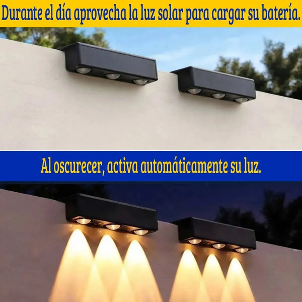 Foco de luz solar RGB LED de pared
