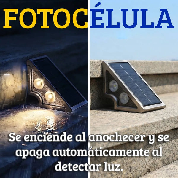 Foco solar LED colores RGB para exterior