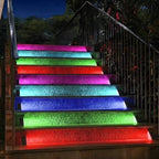 Foco solar LED colores RGB para exterior