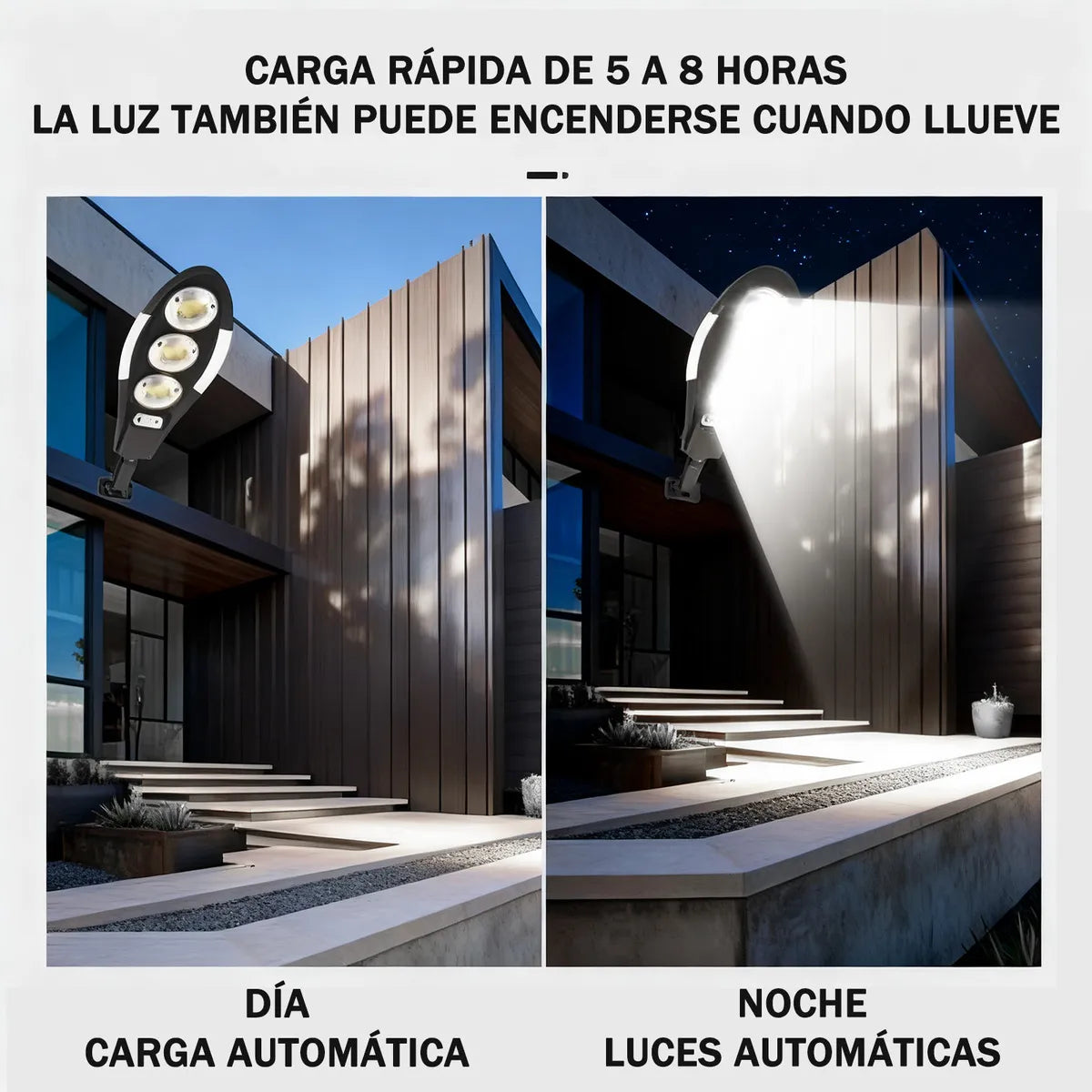 Foco 150W con panel solar y control remoto