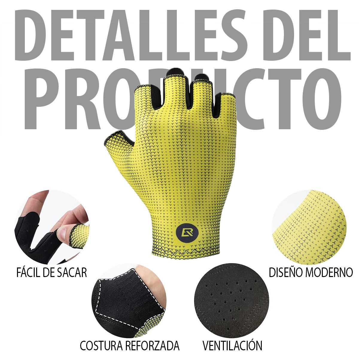 Guantes deportivos de medio dedo