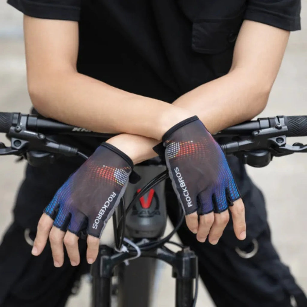 Guantes Ciclismo De Medio Dedo Con Gel Acolchado