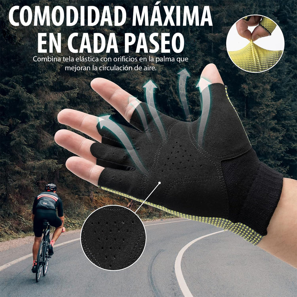 Guantes deportivos de medio dedo