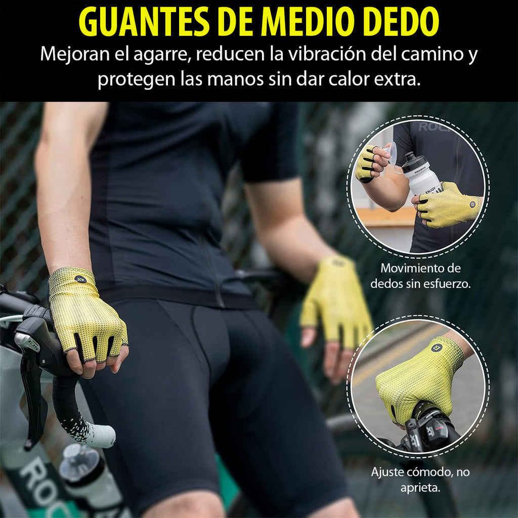 Guantes deportivos de medio dedo