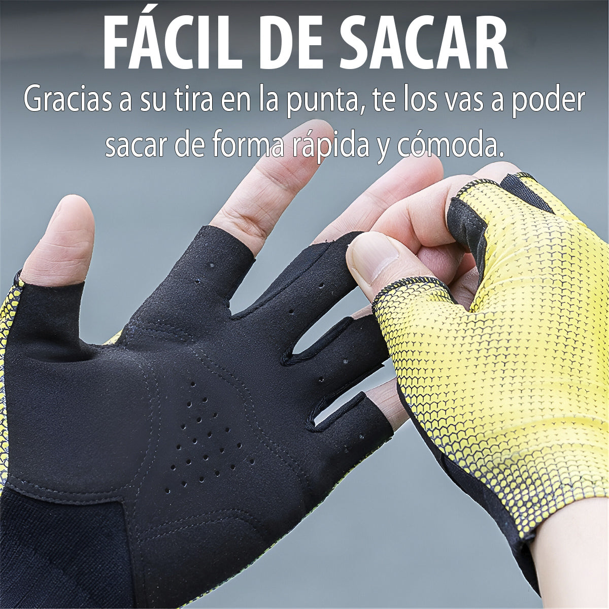 Guantes deportivos de medio dedo