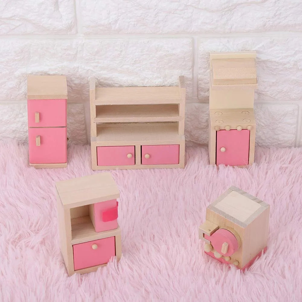 Set cocina de juguete en madera 5 piezas