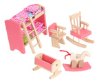 Set dormitorio infantil de juguete en madera