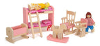 Set dormitorio infantil de juguete en madera