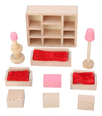 Set living en madera de juguete