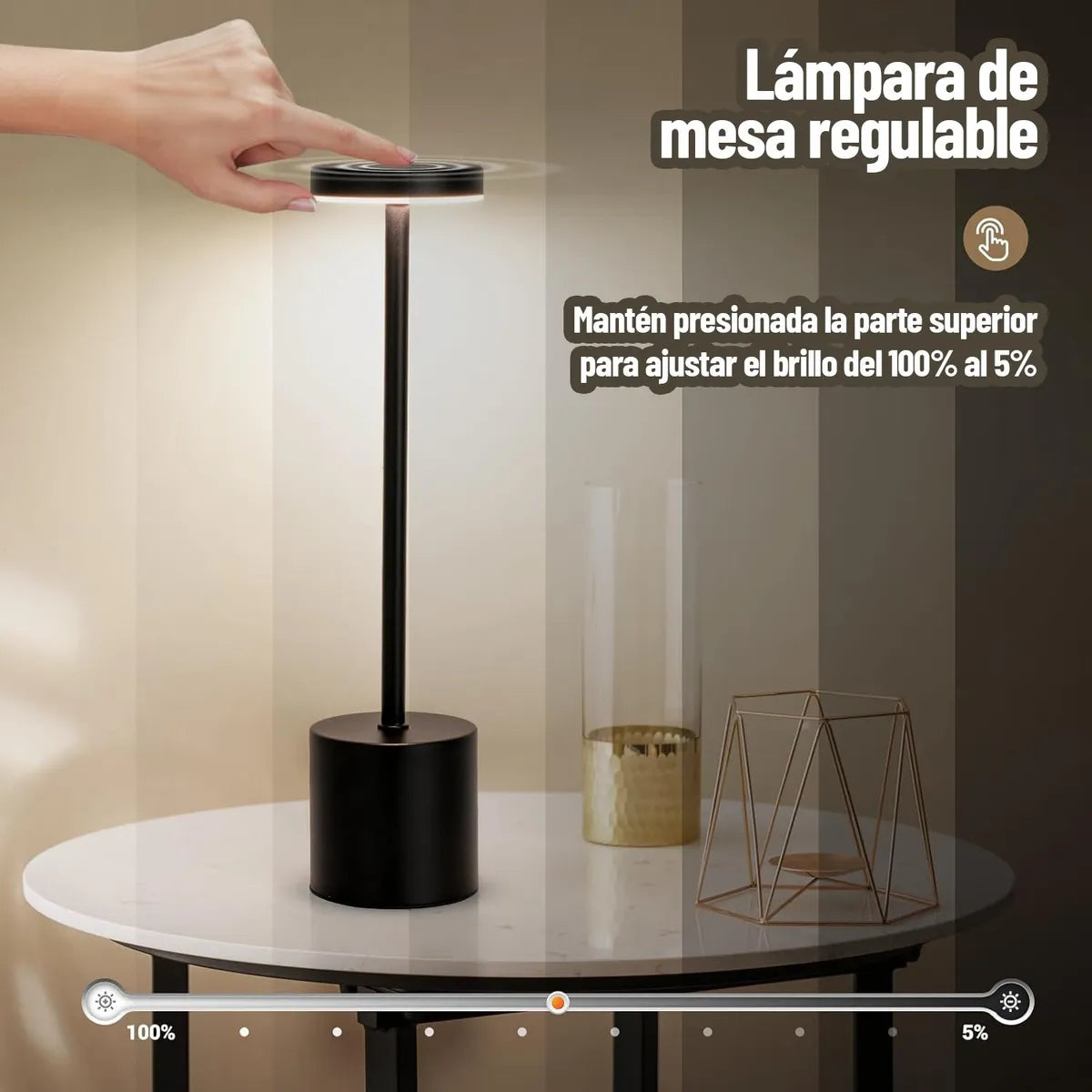 Lampara Para Escritorio Led Regulable Al Tacto Inalambrica