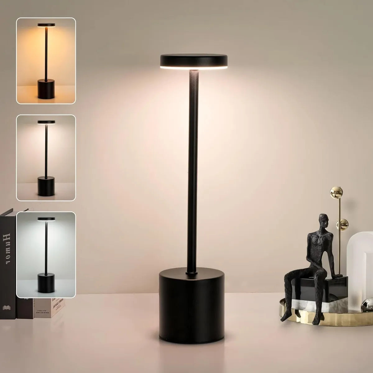 Lampara Para Escritorio Led Regulable Al Tacto Inalambrica