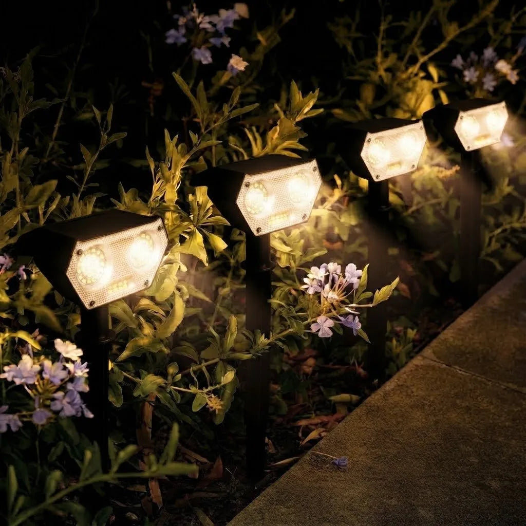 Foco luz solar LED de estaca