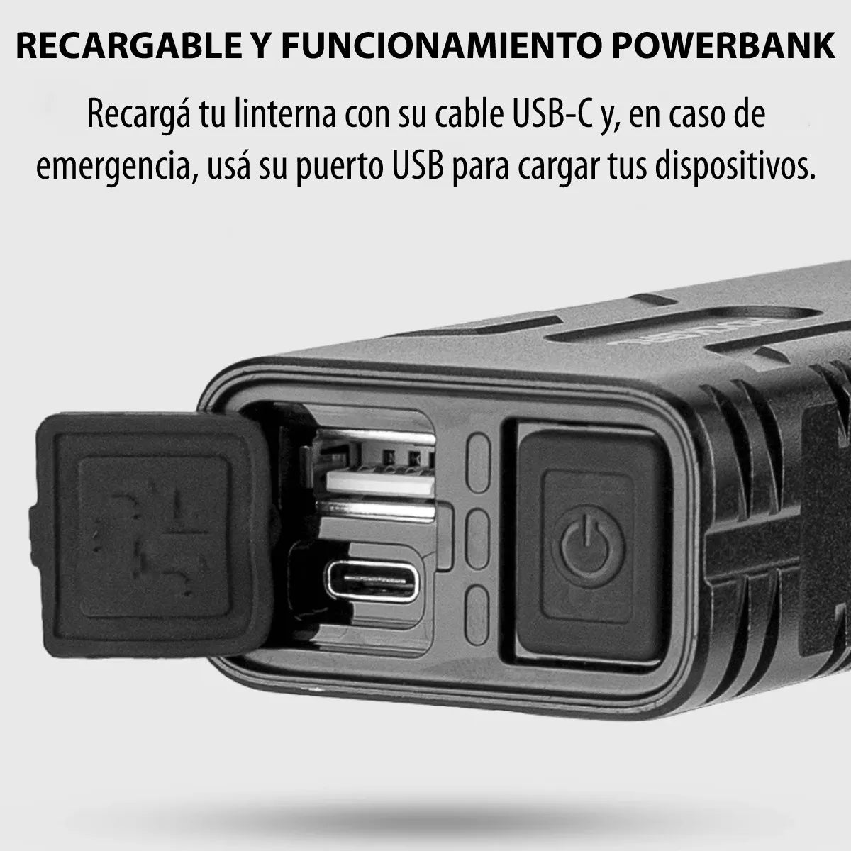 Luz para bicicleta recargable