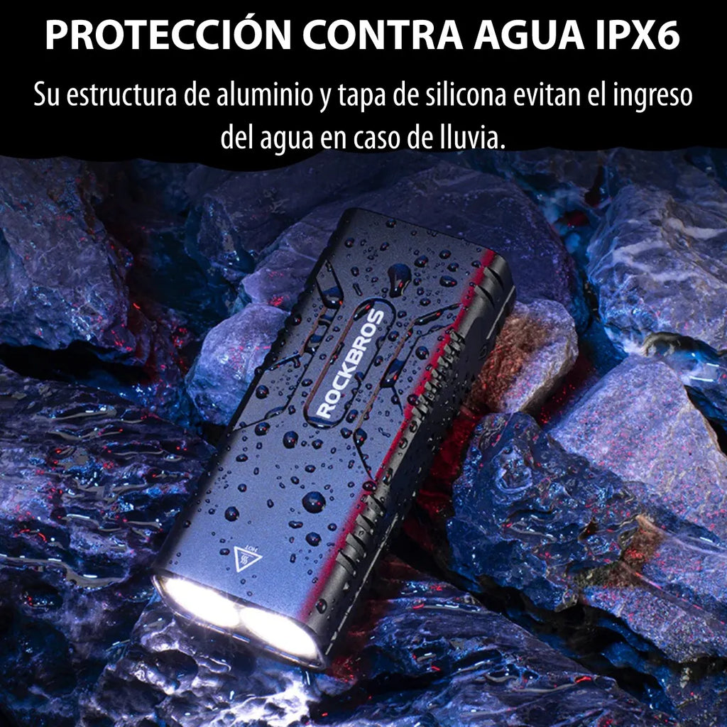 Luz para bicicleta recargable