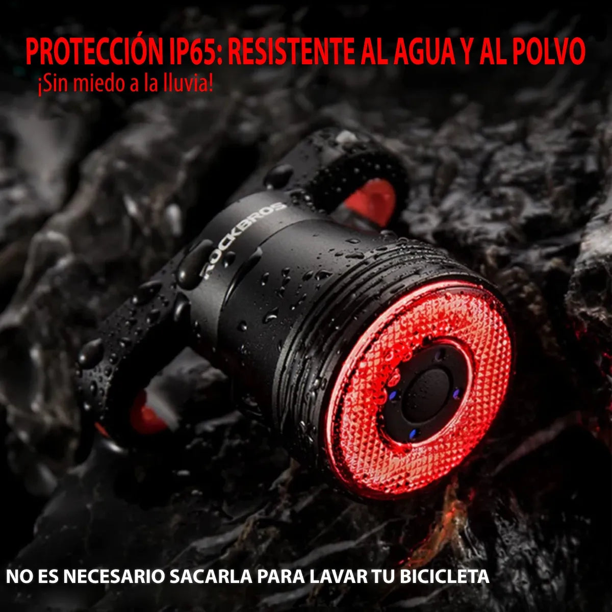 Luz posterior para bicicleta con sensor de frenado