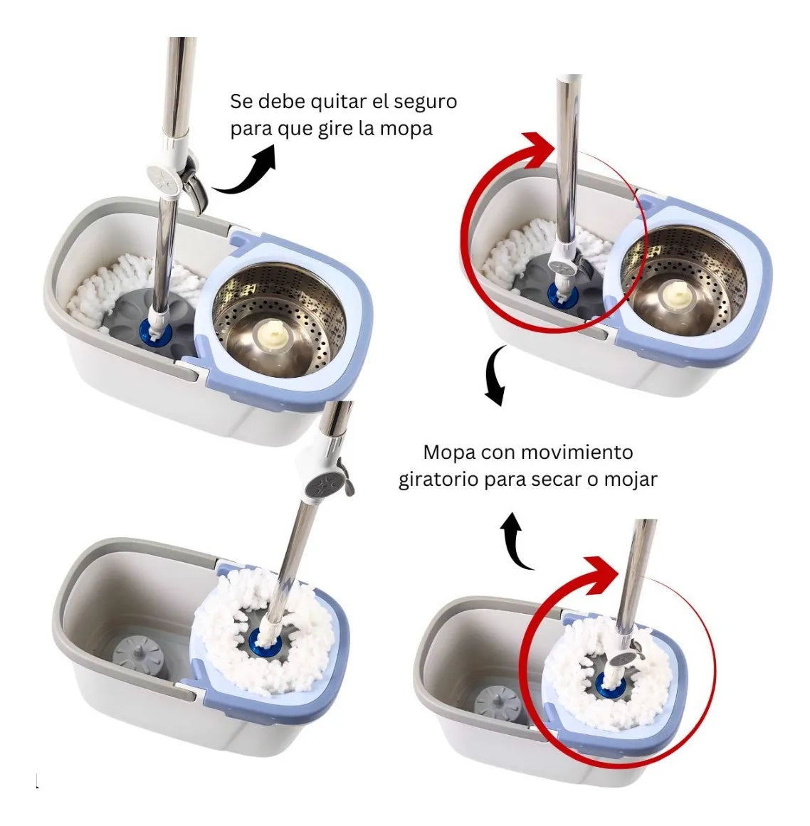 Mopa giratoria con escurridor