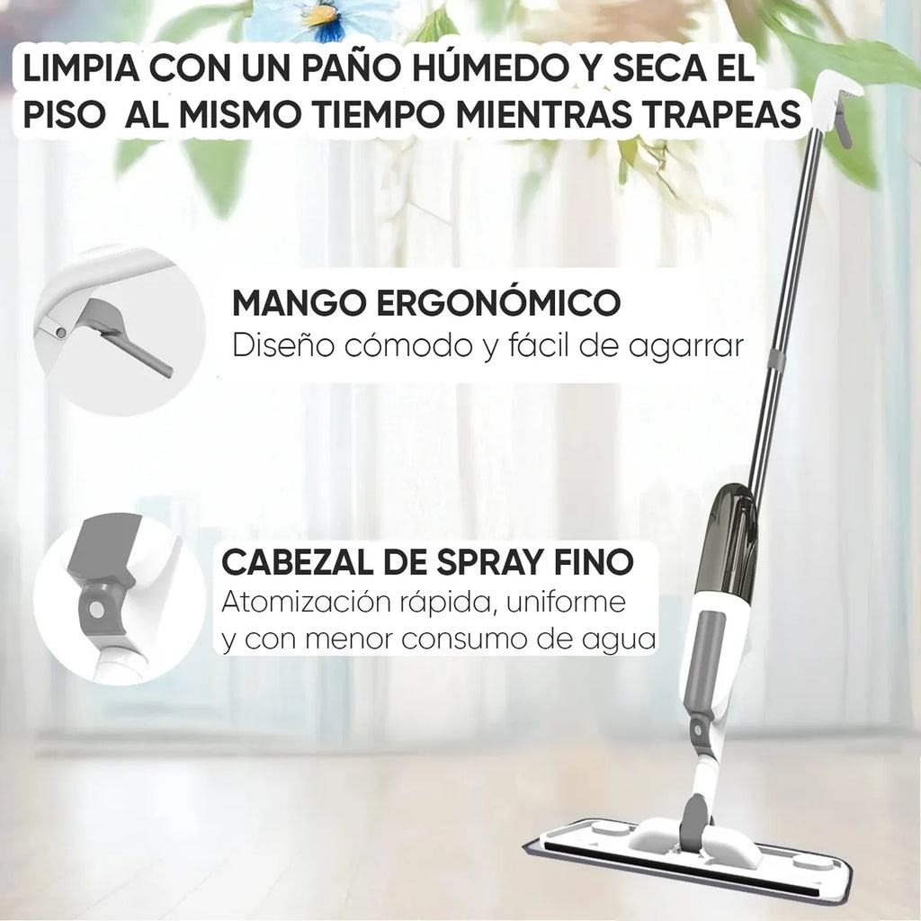 Mopa plana con spray