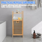Mueble cesto organizador de bambú