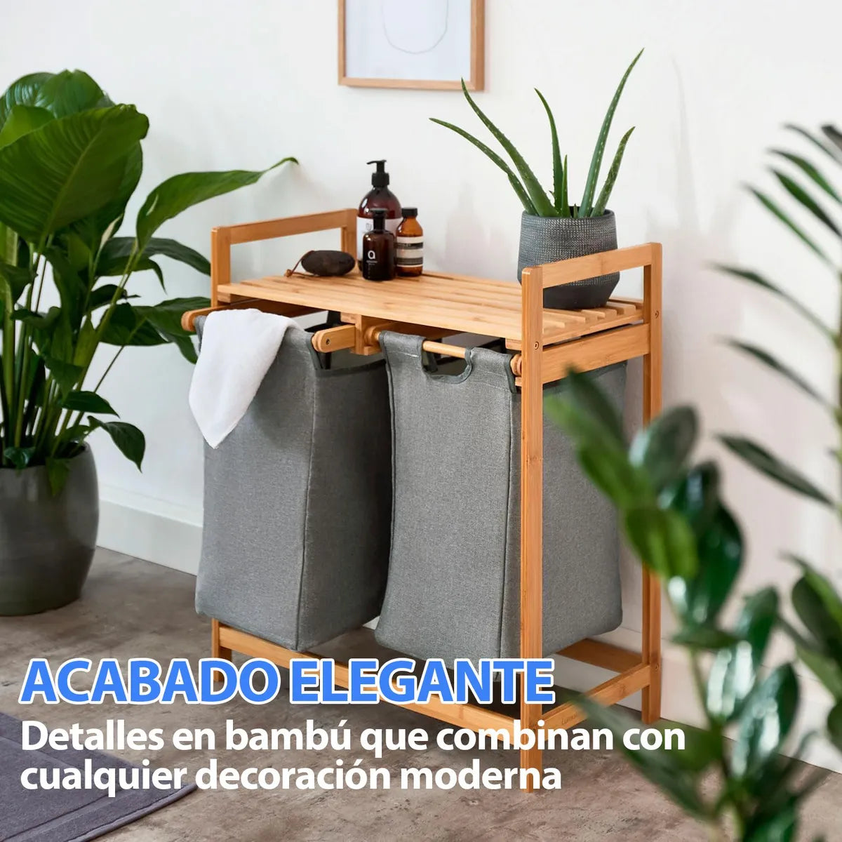 Organizador de 2 compartimentos extraíbles
