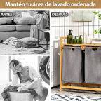 Organizador de 2 compartimentos extraíbles