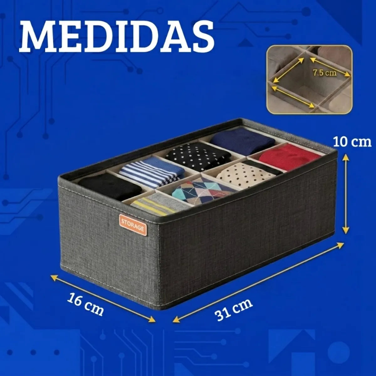 Organizador multiusos con 8 divisiones
