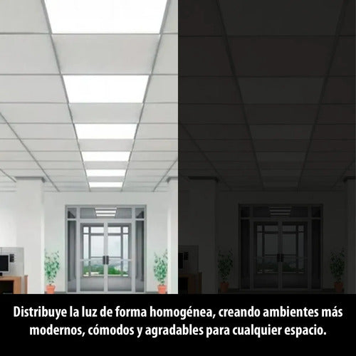 Panel Plafon Led Con Marco 60 X 60 Cm 68 W Techo Cuadrado