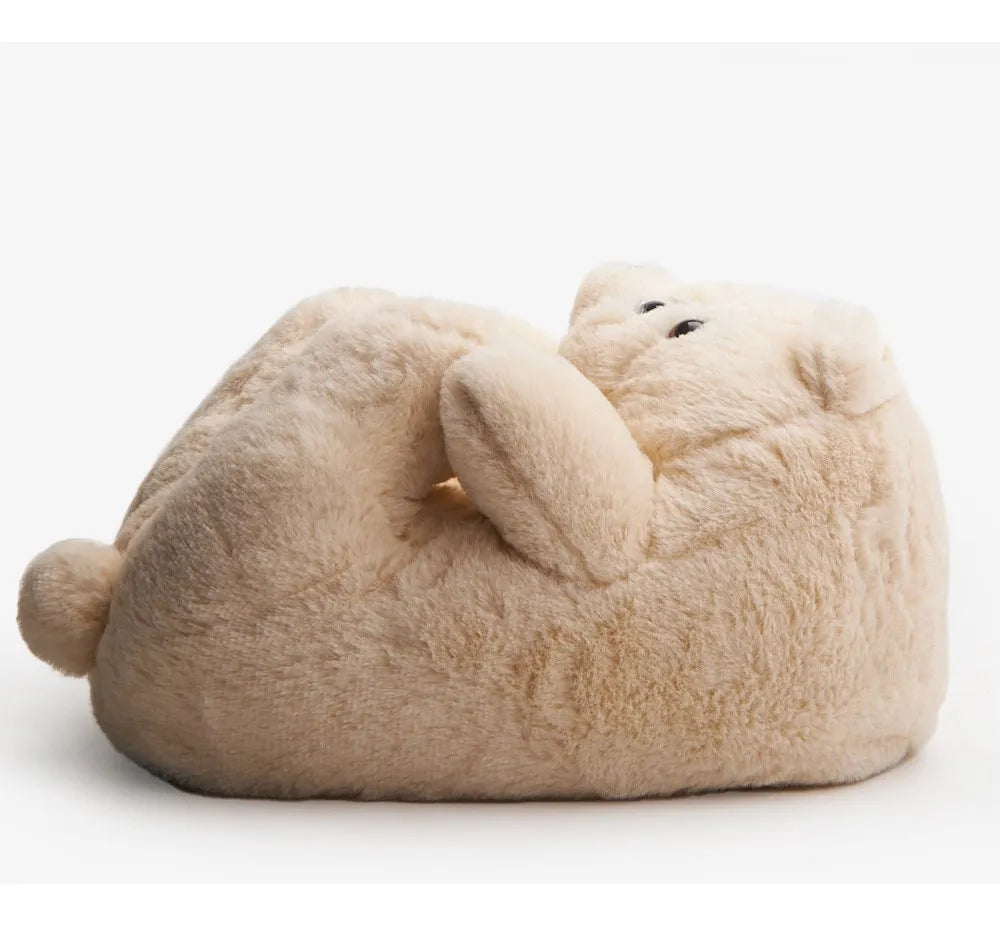 Pantuflas oso peludas calentitas