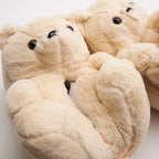 Pantuflas oso peludas calentitas