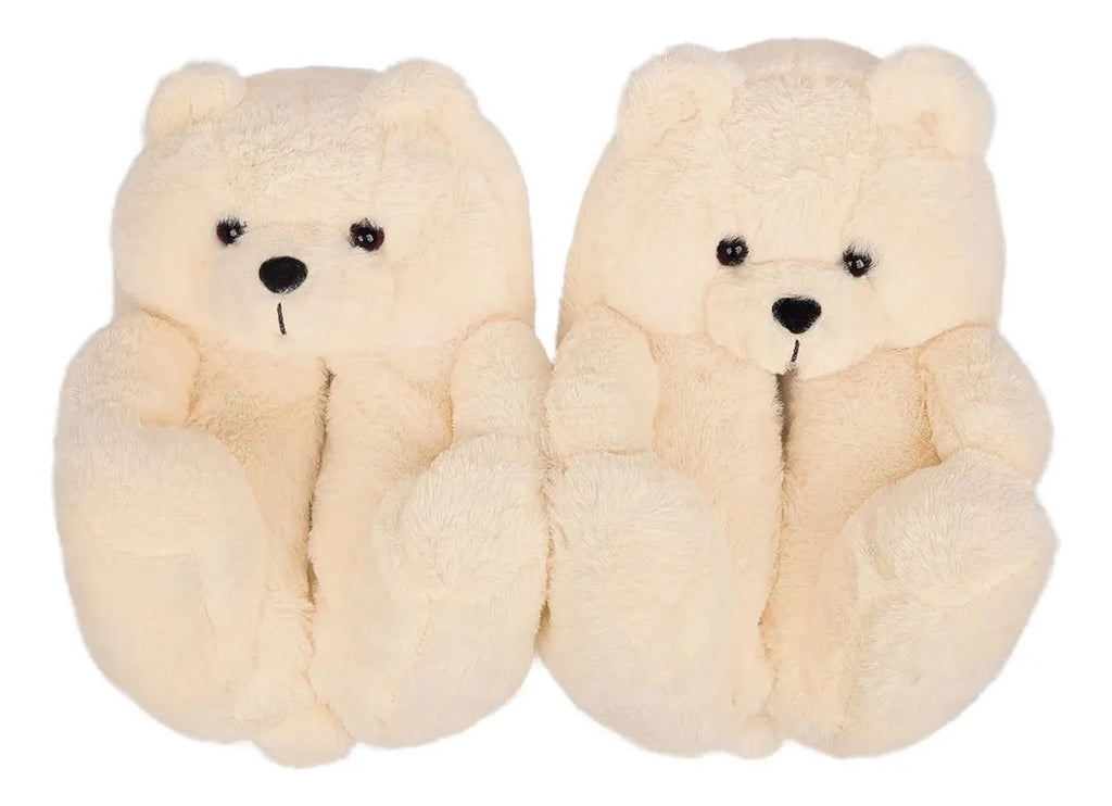 Pantuflas oso peludas calentitas