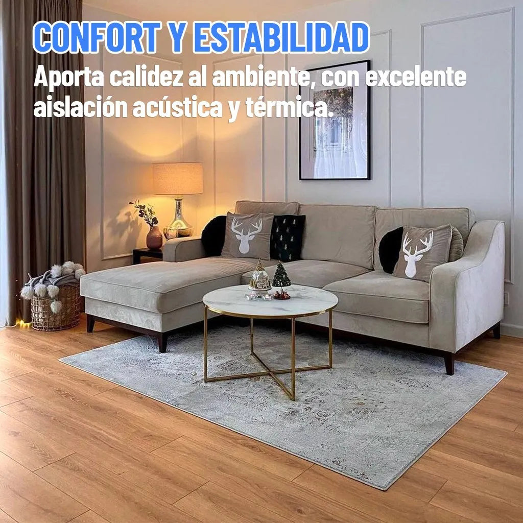 Piso vinílico encastrable para alto tránsito