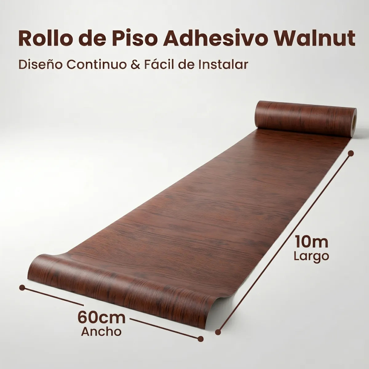 Piso vinílico rollo autoadhesivo tipo madera