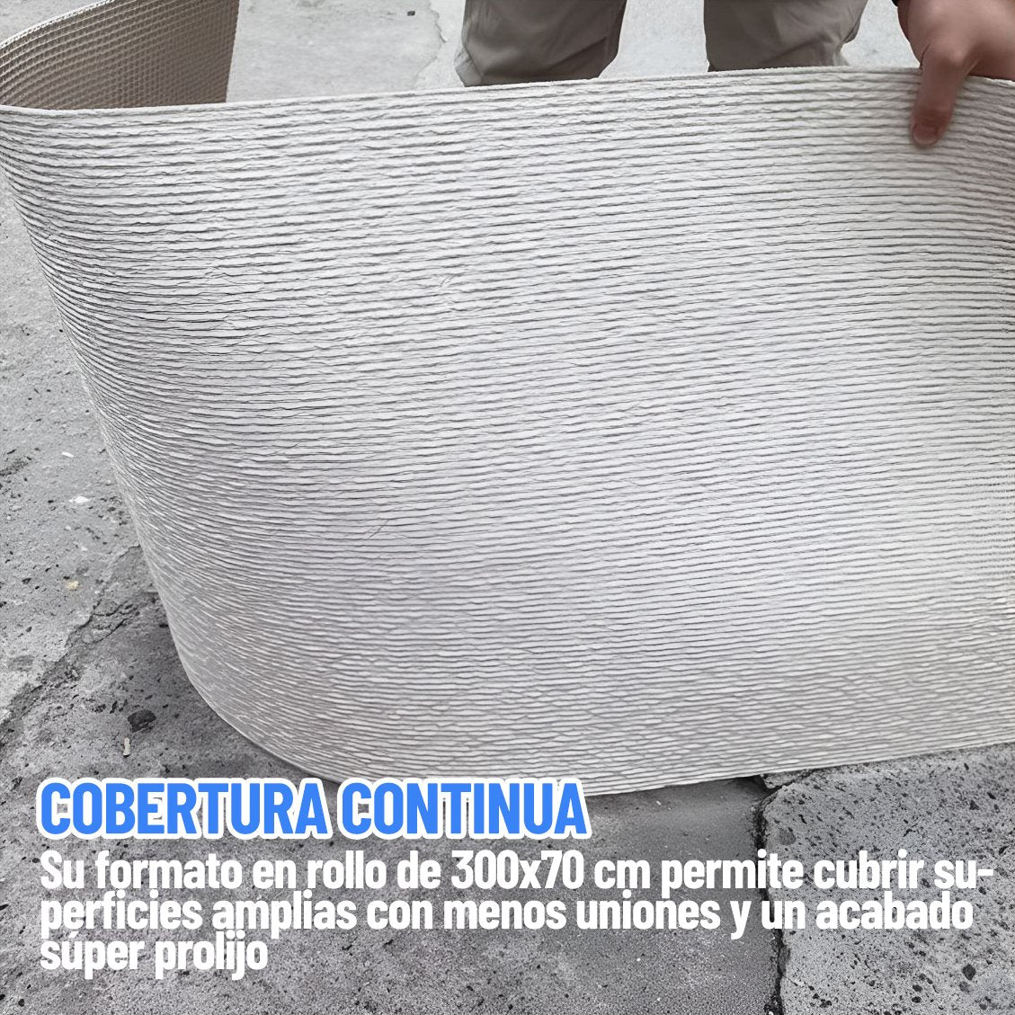 Placa adhesiva con textura 3D en rollo