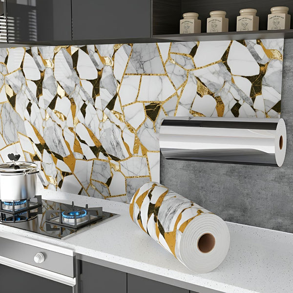 Placa Adhesiva Pared Simil Marmol En Rollo De 120 X 3 Metros