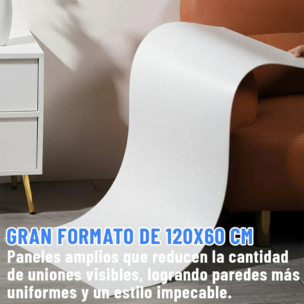 Placa Autoadhesiva Pared Textura Revestimiento 120x60 Ql ®