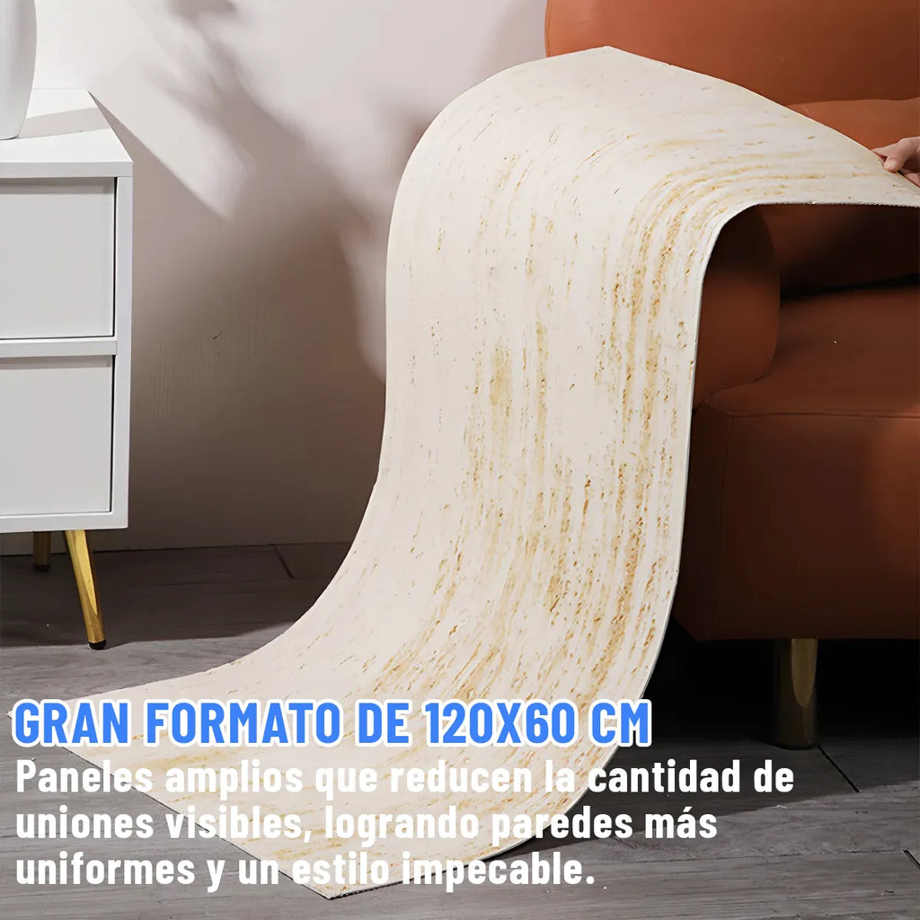 Placa Autoadhesiva Pared Textura Revestimiento 120x60 Ql ®