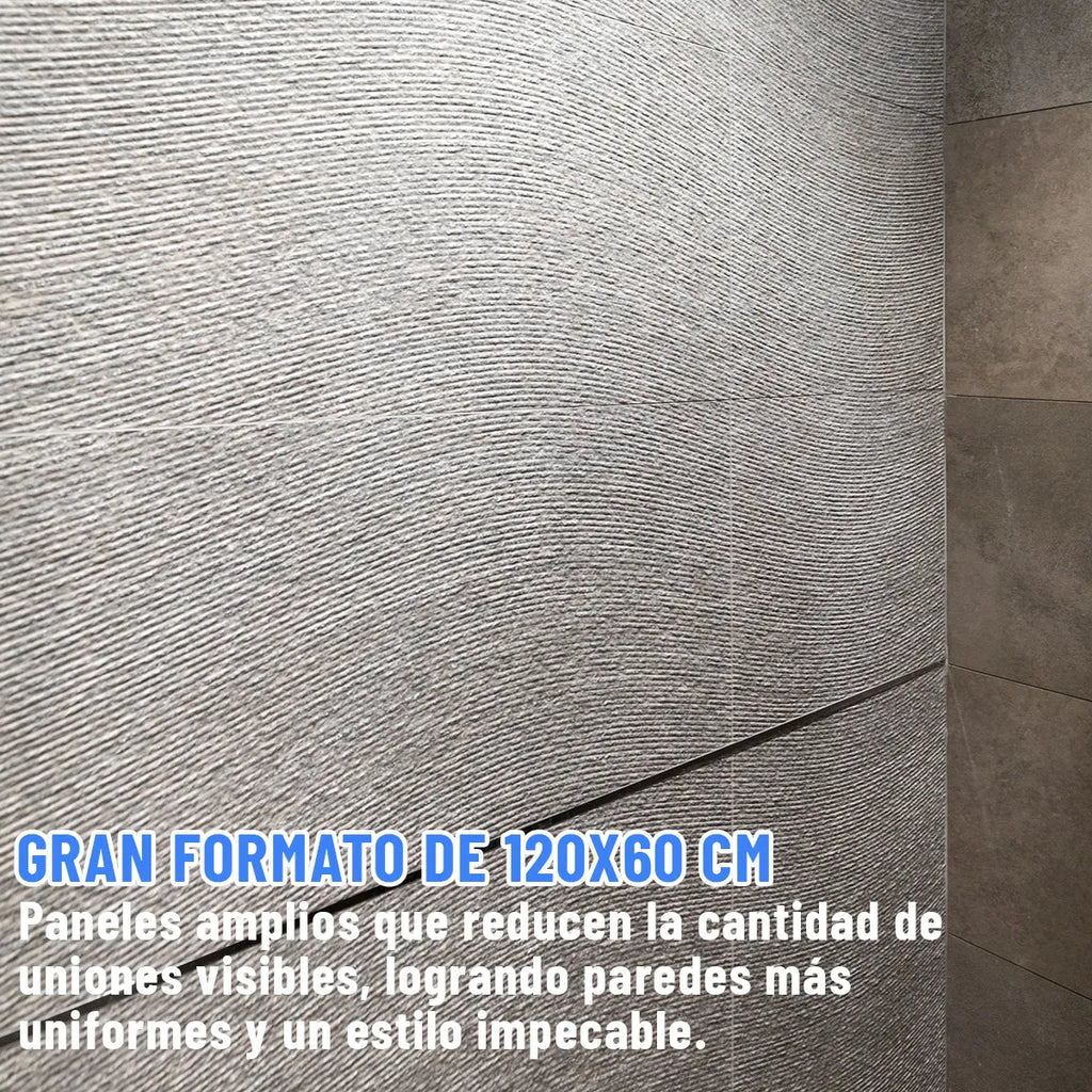 Placa Autoadhesiva Pared Textura Revestimiento 120x60 Ql ®