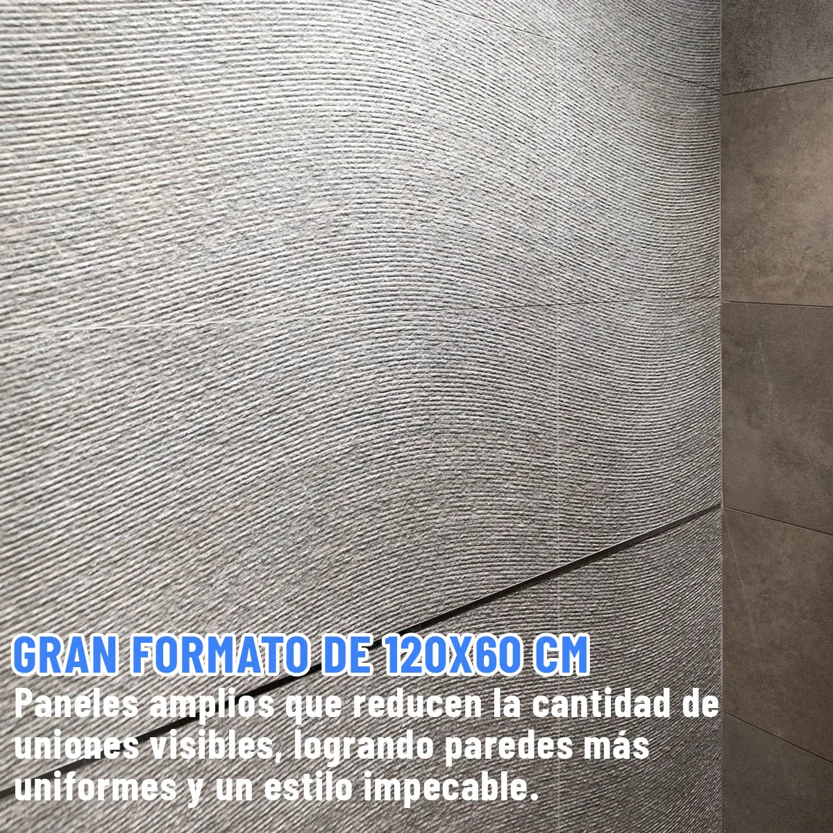 Placa Autoadhesiva Pared Textura Revestimiento 120x60 Ql ®