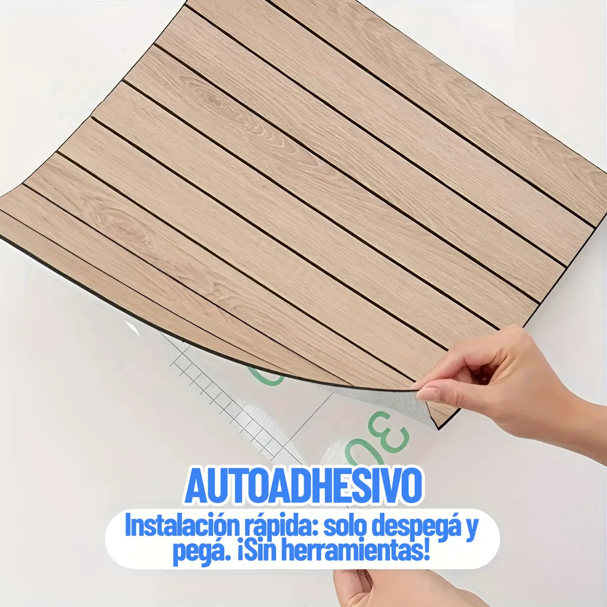 Placa Autoadhesiva Revestimiento Símil Wpc