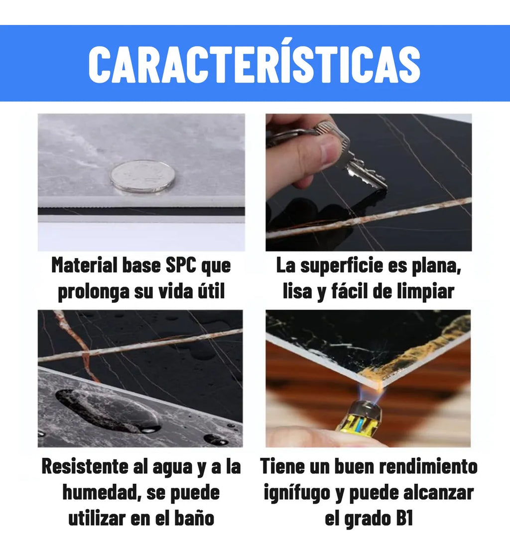 Placa Pvc Símil Mármol