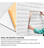 Placa Revestimiento Pared Autoadhesiva Ladrillo 70x77cm Ql