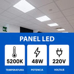 Plafón cuadrado LED 48W
