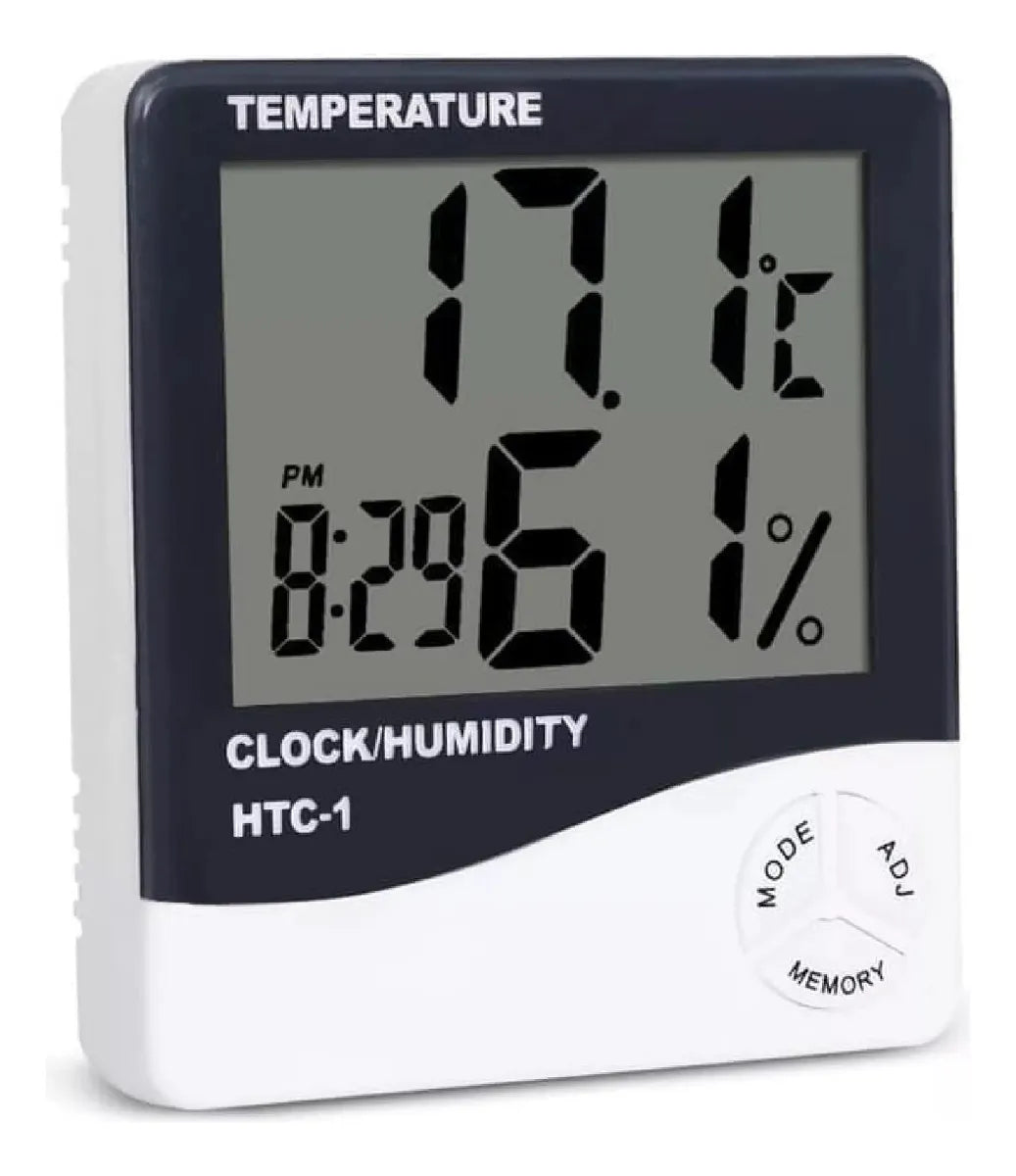 Reloj digital con medidor de temperatura y humedad