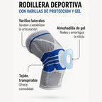 Rodillera Deportiva Con Varillas De Protección Y Gel