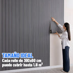 Rollo Adhesivo Símil Ripado Wpc Madera 3mts X 60cm Premium ®