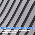 Rollo Adhesivo Símil Ripado Wpc Madera 3mts X 60cm Premium ®
