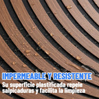 Rollo Adhesivo Símil Ripado Wpc Madera 3mts X 60cm Premium ®
