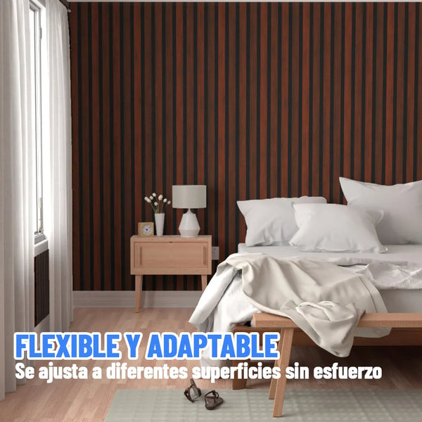 Rollo de placa adhesiva símil madera WPC