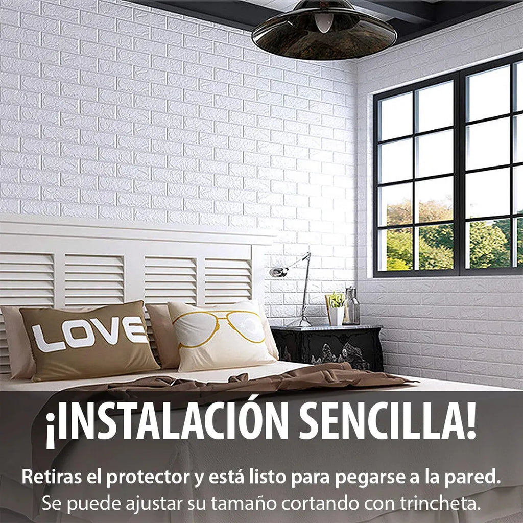 Rollo de revestimiento para pared simil ladrillo